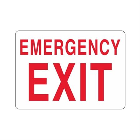 EMERGENCY EXIT 10"x14" Sign